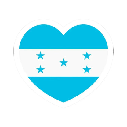 Heart Flag of Honduras - STICKER Vinyl Kiss-Cut Decal 2 Inch White - The Sticker Space