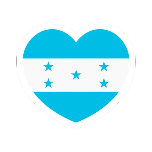 Heart Flag of Honduras - STICKER Vinyl Kiss-Cut Decal 2 Inch White - The Sticker Space