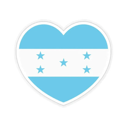 Heart Flag of Honduras - STICKER Vinyl Kiss-Cut Decal 3 Inch Transparent - The Sticker Space