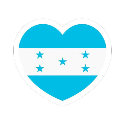 Heart Flag of Honduras - STICKER Vinyl Kiss-Cut Decal 3 Inch White - The Sticker Space