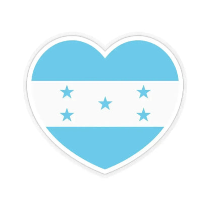 Heart Flag of Honduras - STICKER Vinyl Kiss-Cut Decal 4 Inch Transparent - The Sticker Space