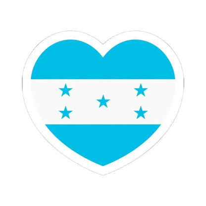 Heart Flag of Honduras - STICKER Vinyl Kiss-Cut Decal 4 Inch White - The Sticker Space