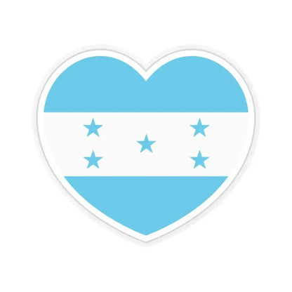 Heart Flag of Honduras - STICKER Vinyl Kiss-Cut Decal 6 Inch Transparent - The Sticker Space