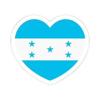 Heart Flag of Honduras - STICKER Vinyl Kiss-Cut Decal 6 Inch White - The Sticker Space