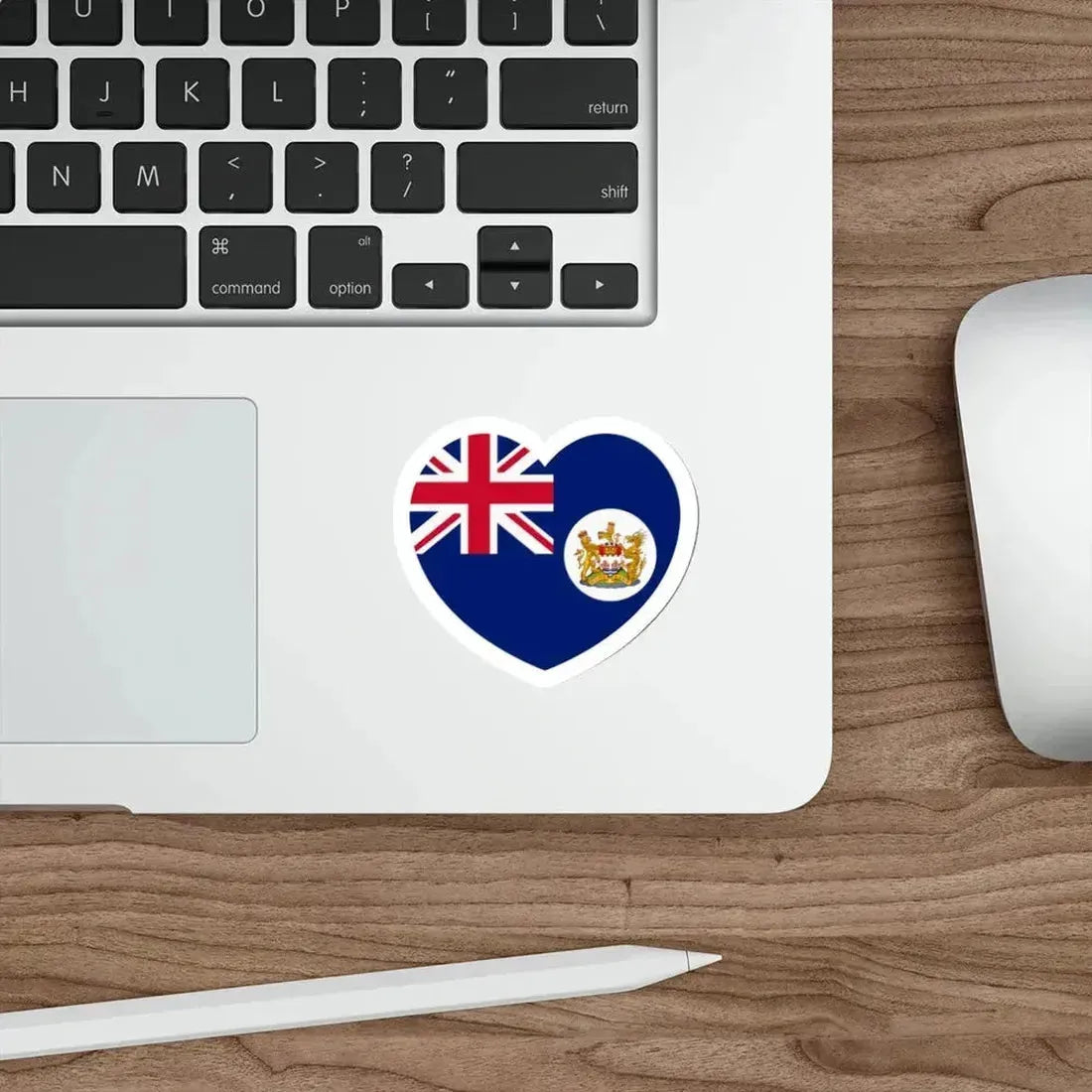 Heart Flag of Hong Kong 1959-1997 - STICKER Vinyl Die-Cut Decal - The Sticker Space