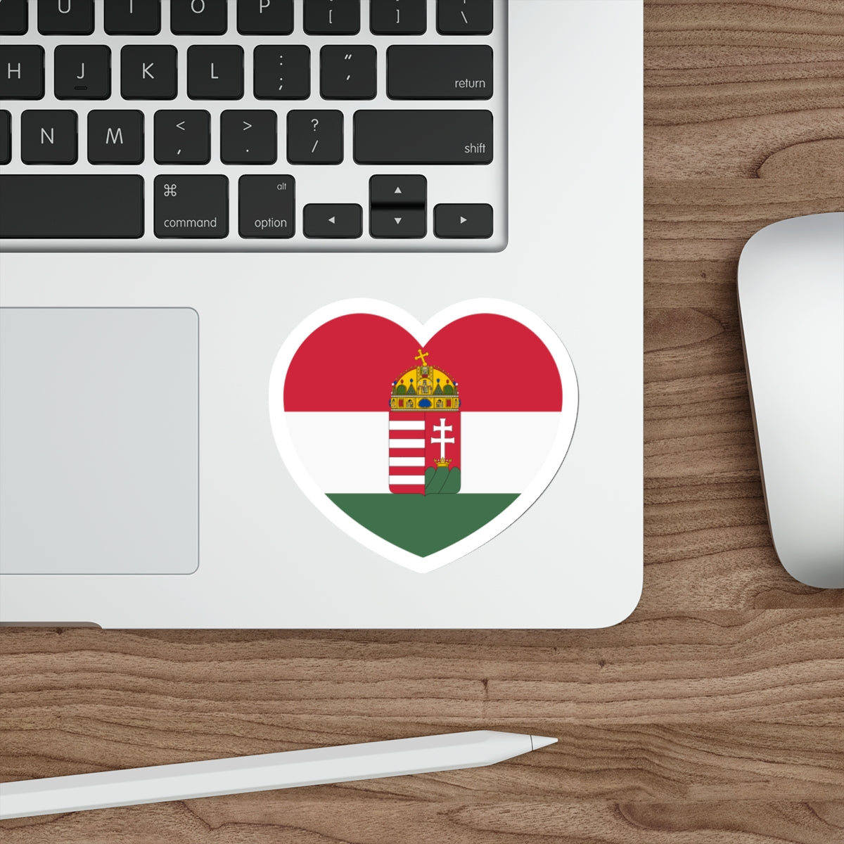 Heart Flag of Hungary 1848-1849, 1867-1869 - STICKER Vinyl Die-Cut Decal-The Sticker Space