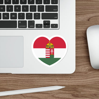 Heart Flag of Hungary 1848-1849, 1867-1869 - STICKER Vinyl Die-Cut Decal-The Sticker Space