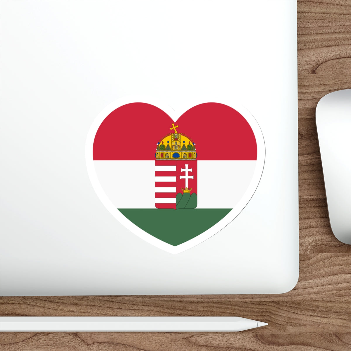 Heart Flag of Hungary 1848-1849, 1867-1869 - STICKER Vinyl Die-Cut Decal-The Sticker Space