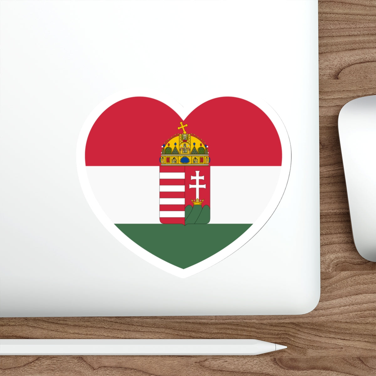 Heart Flag of Hungary 1848-1849, 1867-1869 - STICKER Vinyl Die-Cut Decal-The Sticker Space