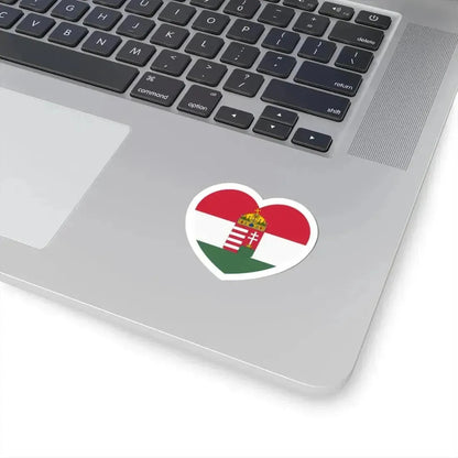Heart Flag of Hungary 1848-1849, 1867-1869 - STICKER Vinyl Kiss-Cut Decal - The Sticker Space