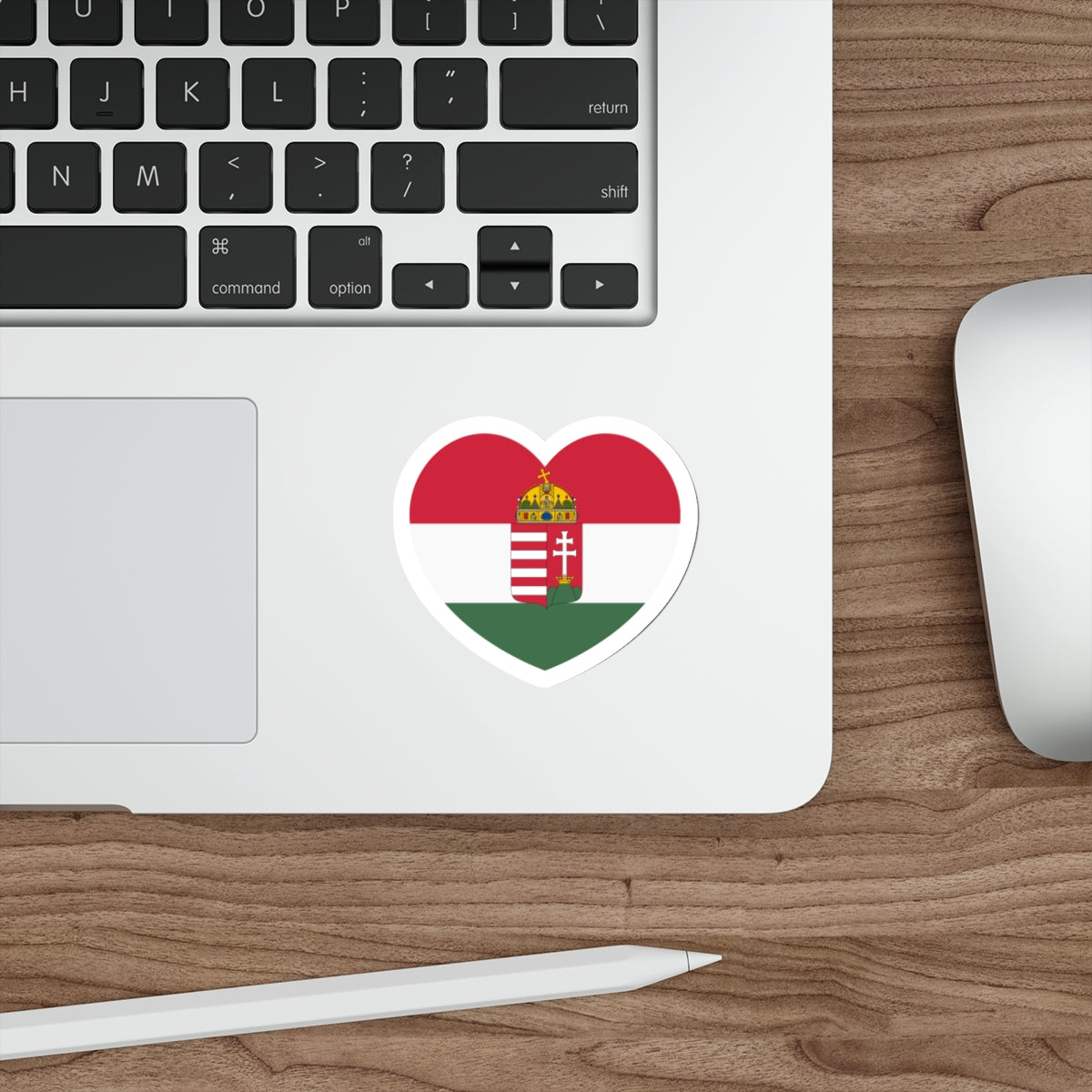 Heart Flag of Hungary 1869-1874 - STICKER Vinyl Die-Cut Decal-The Sticker Space