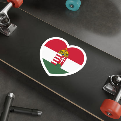 Heart Flag of Hungary 1874-1896 - STICKER Vinyl Die-Cut Decal-The Sticker Space