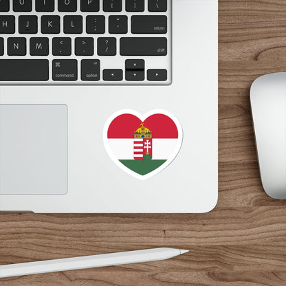 Heart Flag of Hungary 1874-1896 - STICKER Vinyl Die-Cut Decal-The Sticker Space