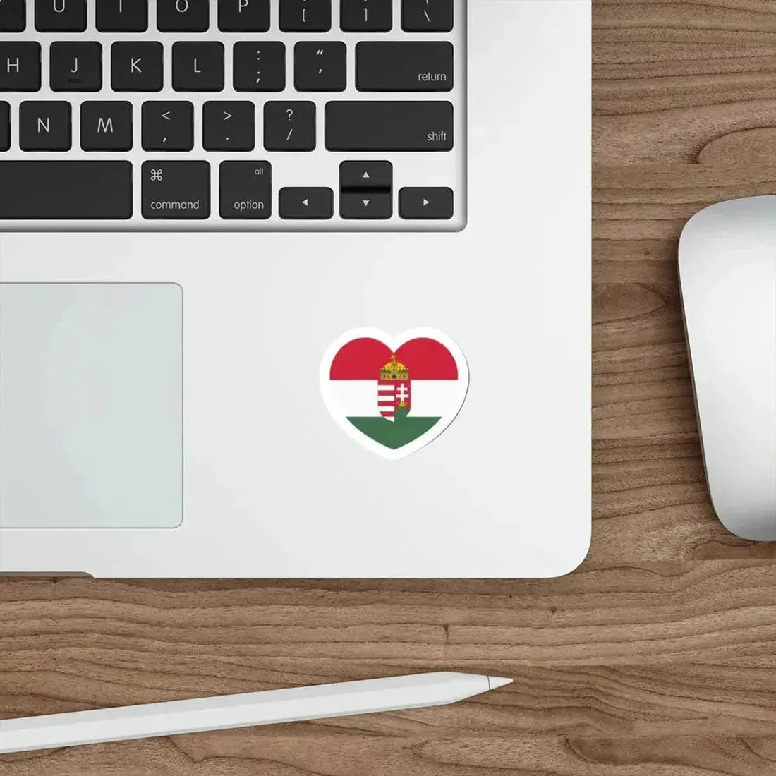 Heart Flag of Hungary 1896-1915 - STICKER Vinyl Die-Cut Decal - The Sticker Space
