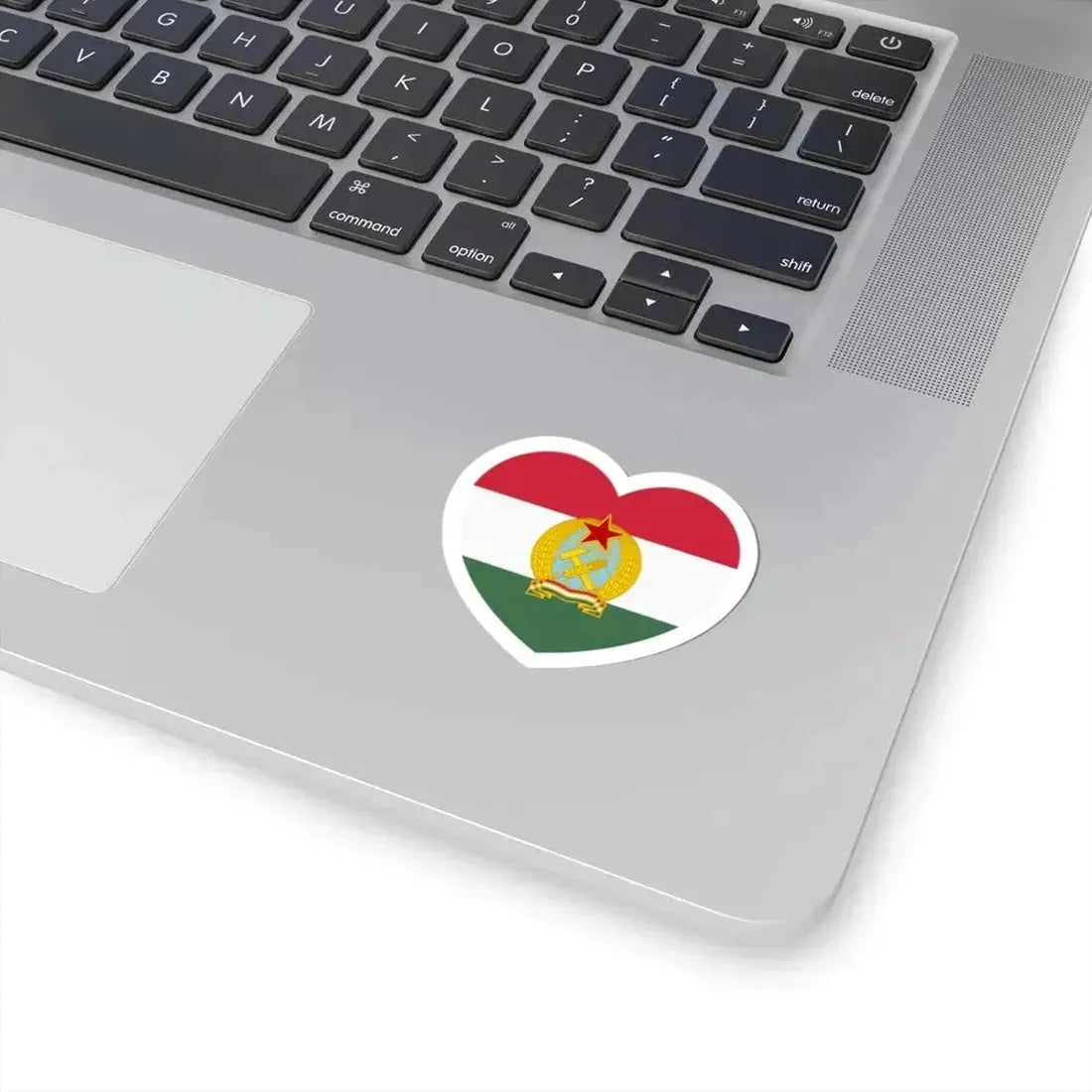 Heart Flag of Hungary 1949-1956 - STICKER Vinyl Kiss-Cut Decal - The Sticker Space