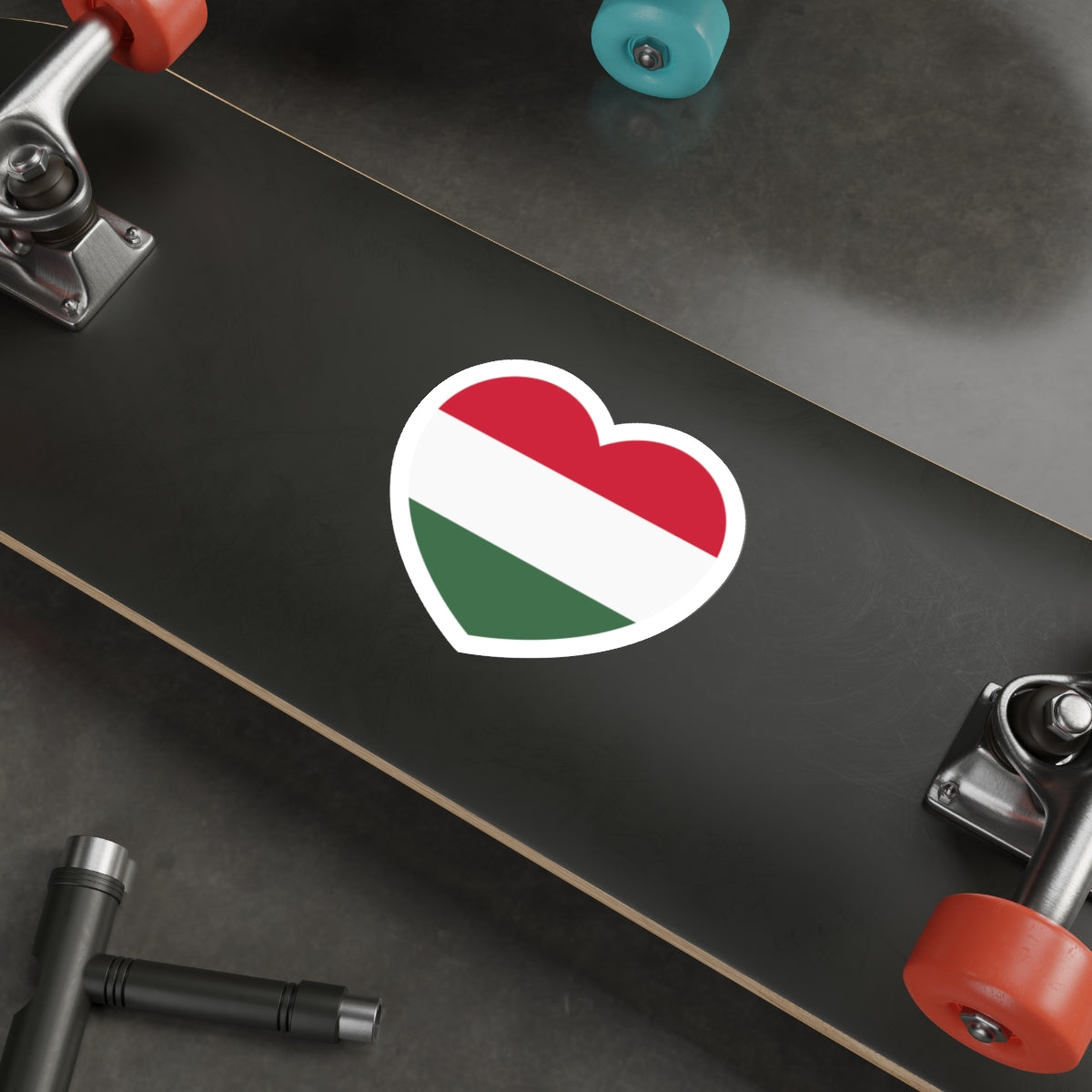 Heart Flag of Hungary - STICKER Vinyl Die-Cut Decal-The Sticker Space