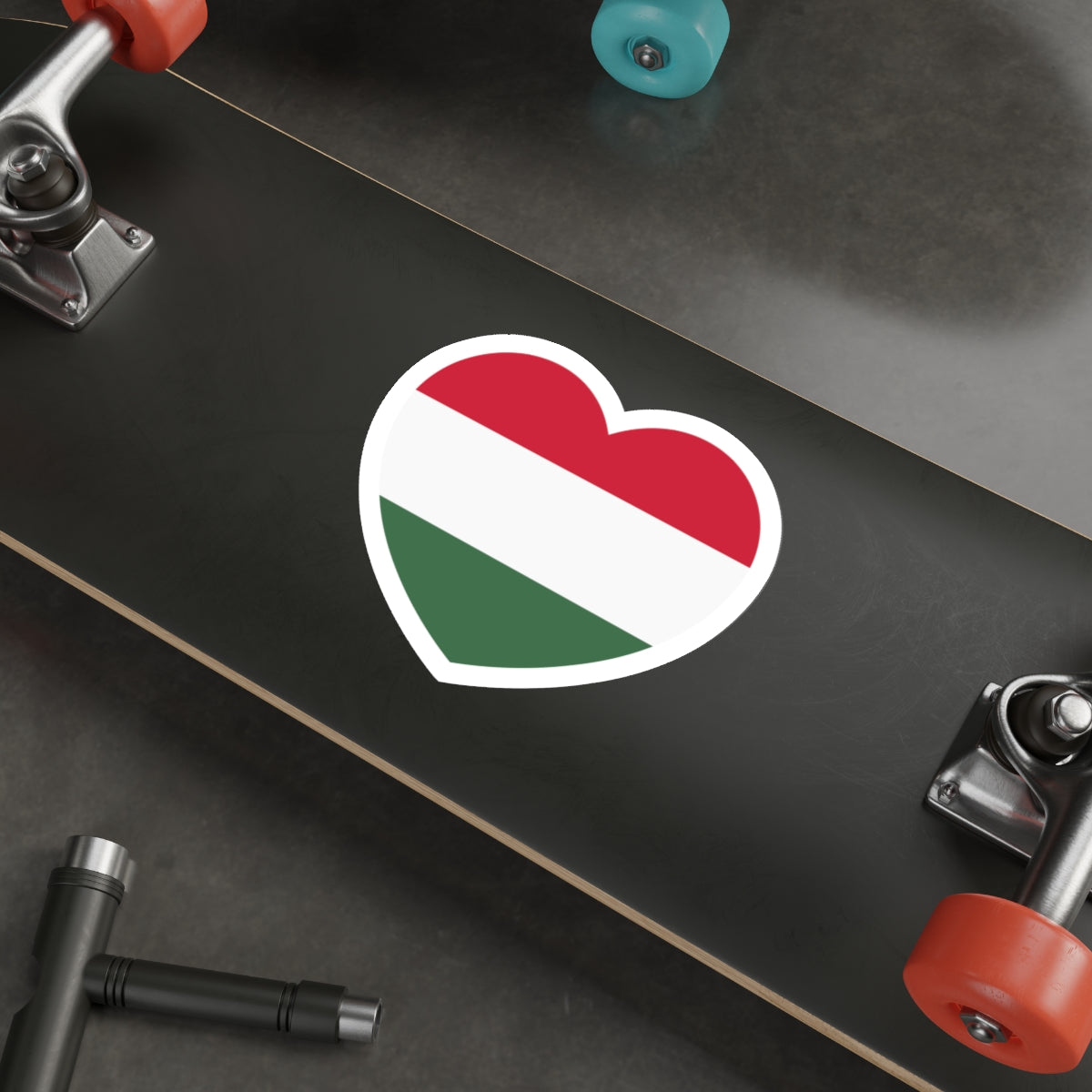 Heart Flag of Hungary - STICKER Vinyl Die-Cut Decal-The Sticker Space