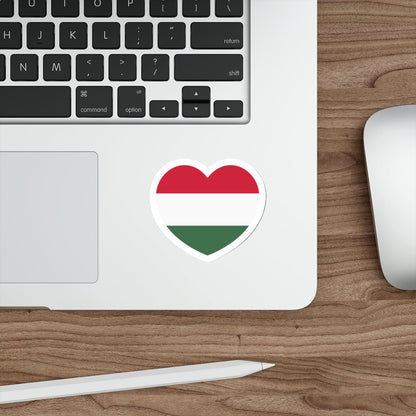 Heart Flag of Hungary - STICKER Vinyl Die-Cut Decal-The Sticker Space