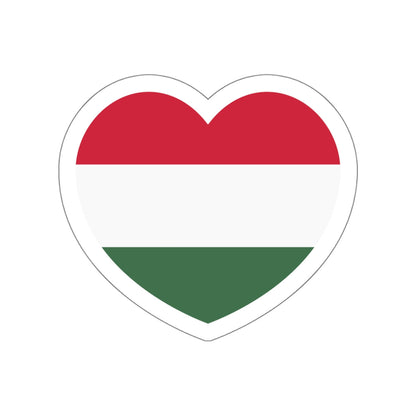 Heart Flag of Hungary - STICKER Vinyl Die-Cut Decal-White-The Sticker Space