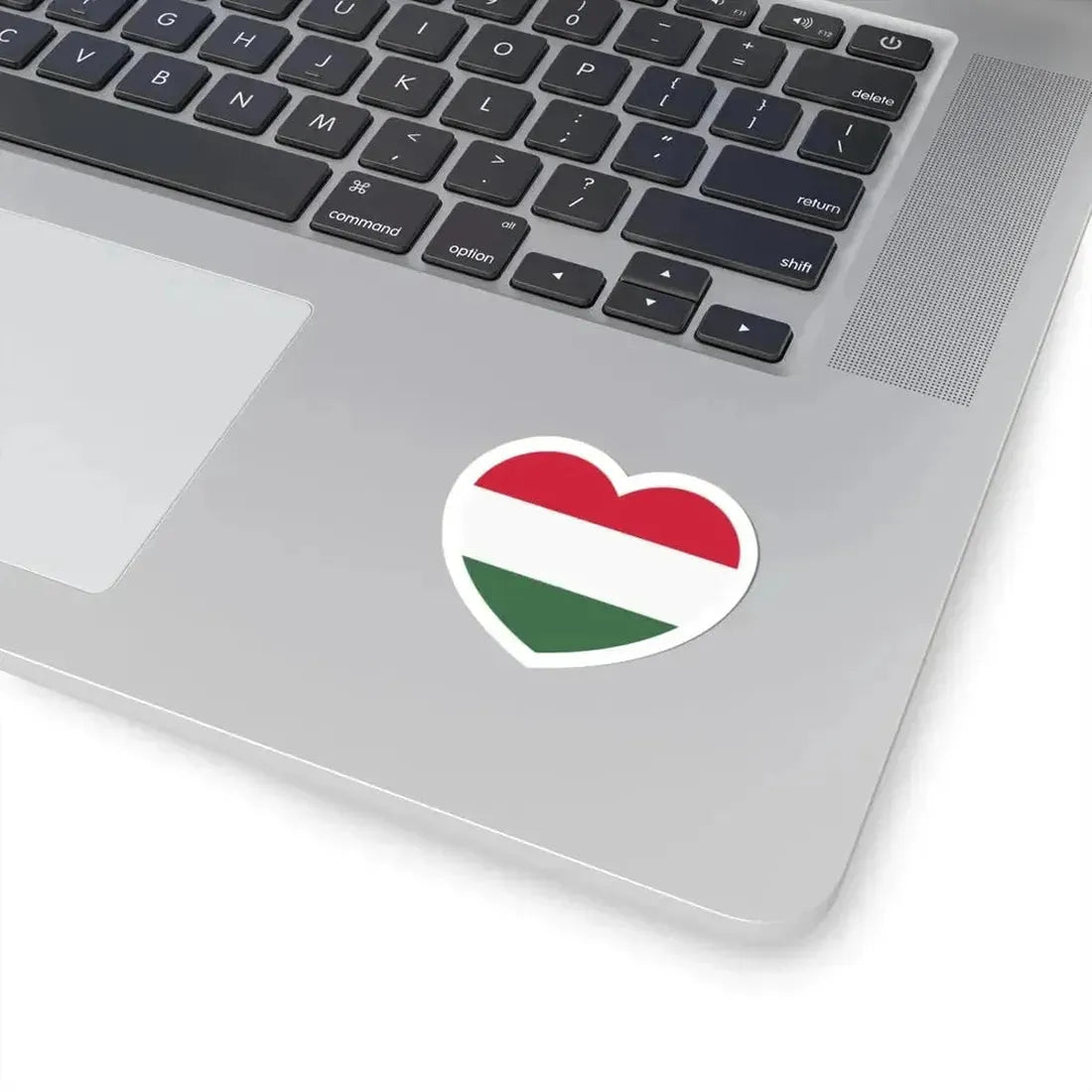 Heart Flag of Hungary - STICKER Vinyl Kiss-Cut Decal - The Sticker Space