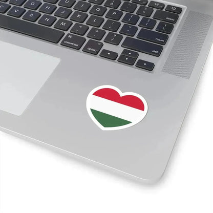 Heart Flag of Hungary - STICKER Vinyl Kiss-Cut Decal - The Sticker Space