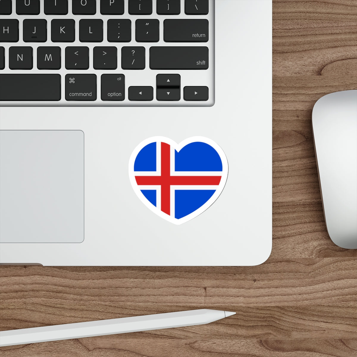 Heart Flag of Iceland 1918-1944 - STICKER Vinyl Die-Cut Decal-The Sticker Space