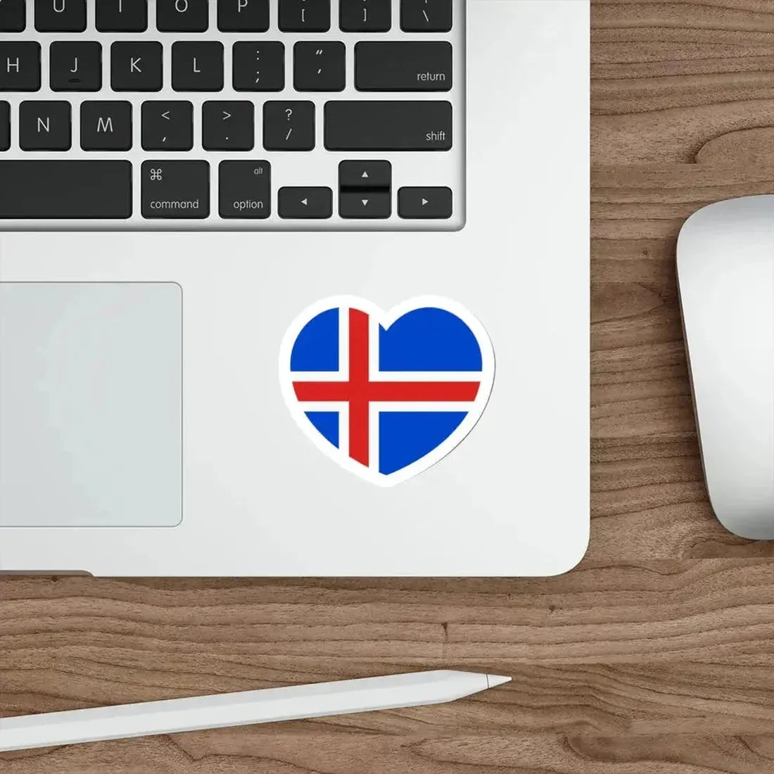Heart Flag of Iceland 1918-1944 - STICKER Vinyl Die-Cut Decal - The Sticker Space