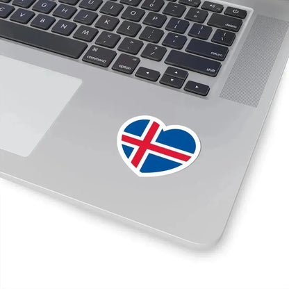 Heart Flag of Iceland - STICKER Vinyl Kiss-Cut Decal - The Sticker Space