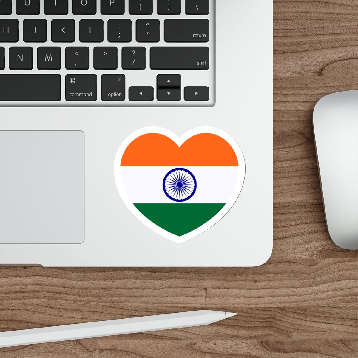 Heart Flag of India - STICKER Vinyl Die-Cut Decal-The Sticker Space