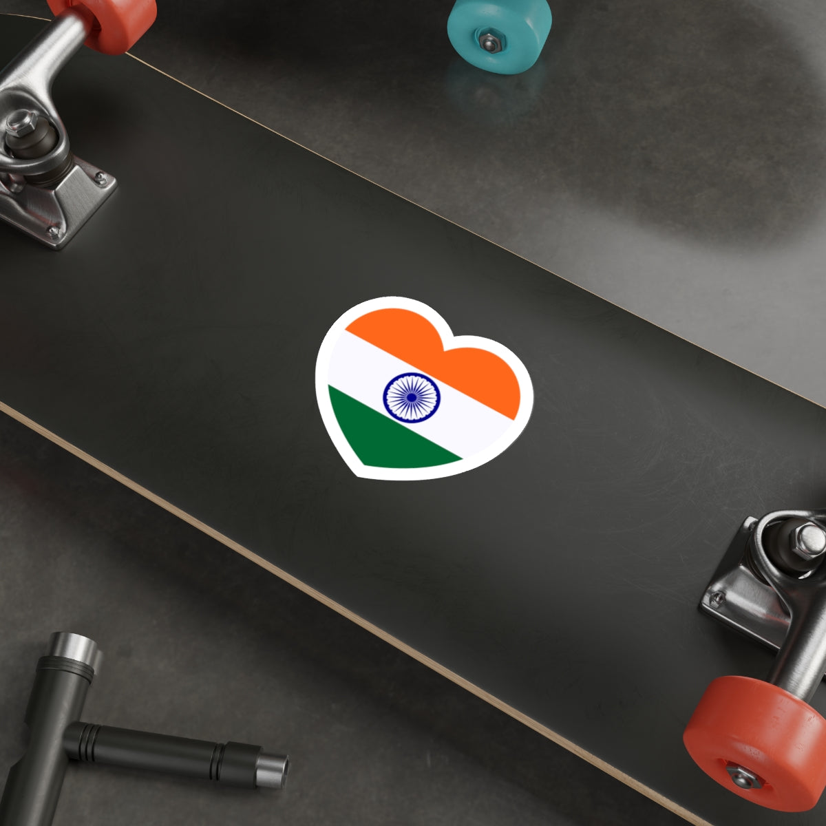 Heart Flag of India - STICKER Vinyl Die-Cut Decal-The Sticker Space