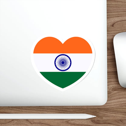 Heart Flag of India - STICKER Vinyl Die-Cut Decal-The Sticker Space