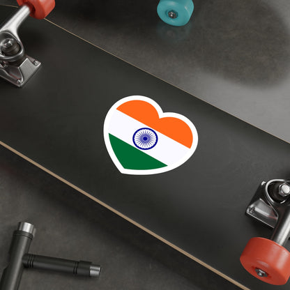 Heart Flag of India - STICKER Vinyl Die-Cut Decal-The Sticker Space