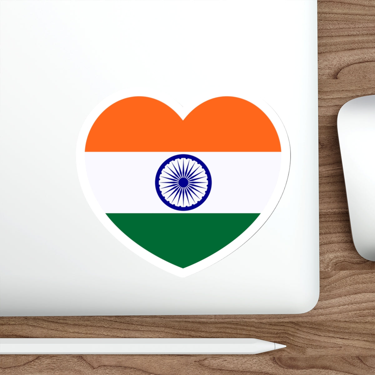 Heart Flag of India - STICKER Vinyl Die-Cut Decal-The Sticker Space