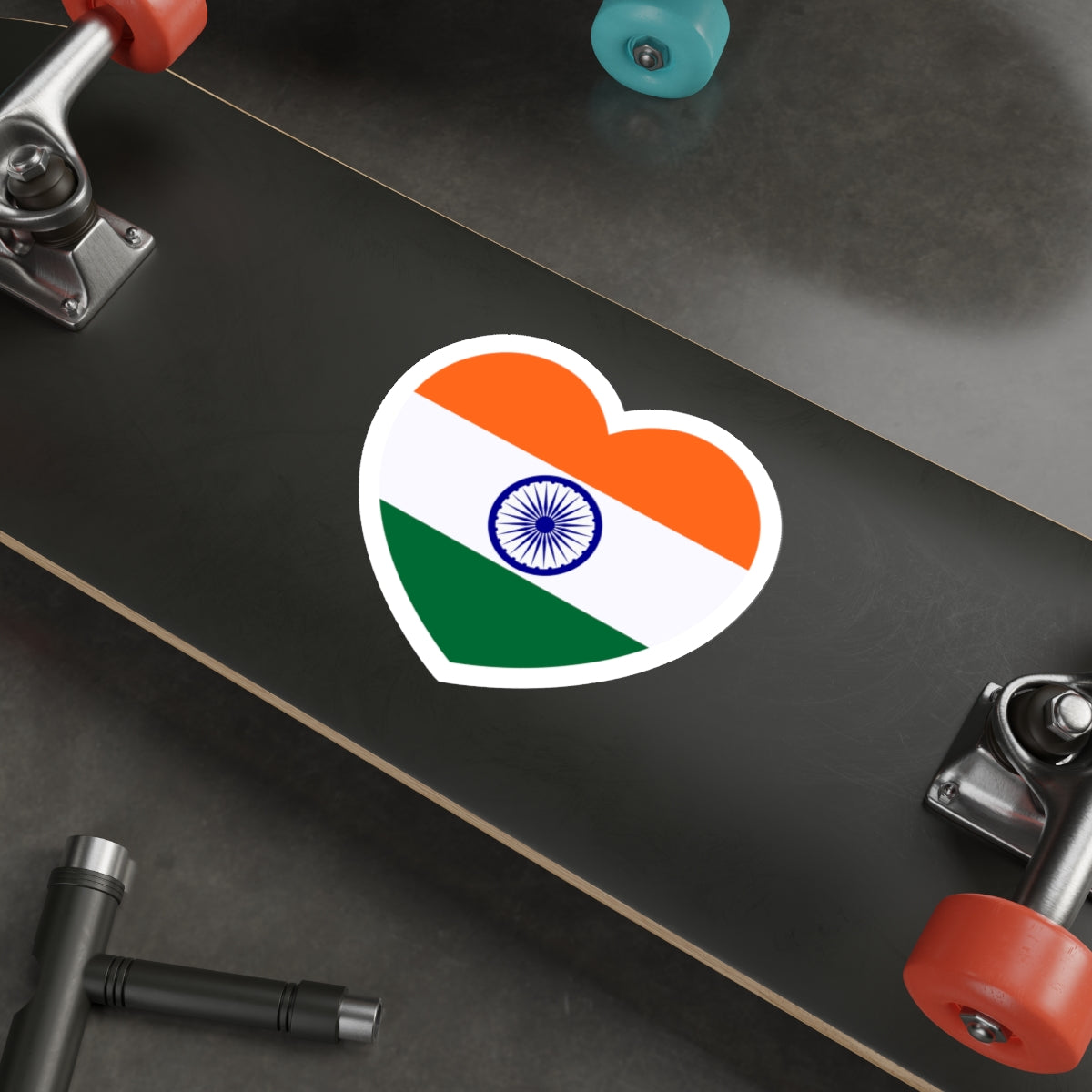 Heart Flag of India - STICKER Vinyl Die-Cut Decal-The Sticker Space