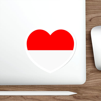 Heart Flag of Indonesia - STICKER Vinyl Die-Cut Decal-The Sticker Space