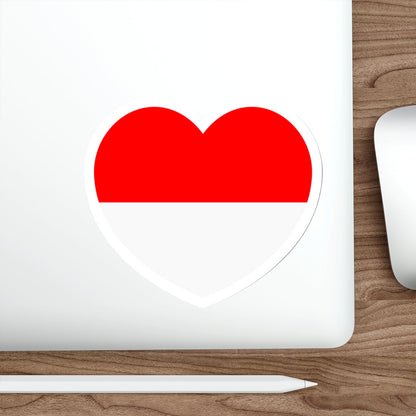 Heart Flag of Indonesia - STICKER Vinyl Die-Cut Decal-The Sticker Space