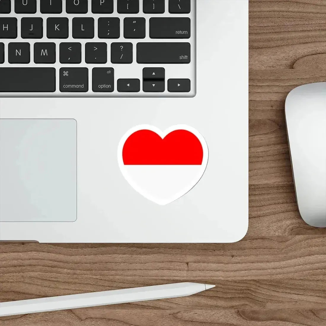 Heart Flag of Indonesia - STICKER Vinyl Die-Cut Decal - The Sticker Space