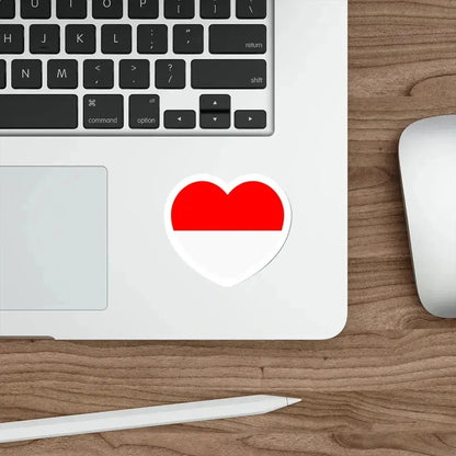 Heart Flag of Indonesia - STICKER Vinyl Die-Cut Decal - The Sticker Space