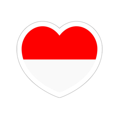 Heart Flag of Indonesia - STICKER Vinyl Die-Cut Decal-White-The Sticker Space