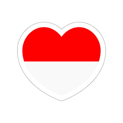 Heart Flag of Indonesia - STICKER Vinyl Die-Cut Decal-White-The Sticker Space