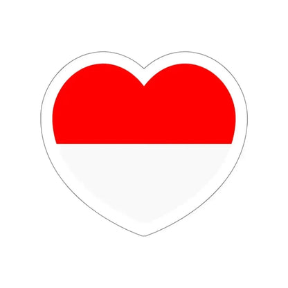 Heart Flag of Indonesia - STICKER Vinyl Die-Cut Decal White Die-Cut 6 Inch - The Sticker Space