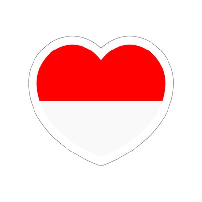 Heart Flag of Indonesia - STICKER Vinyl Die-Cut Decal-White-The Sticker Space