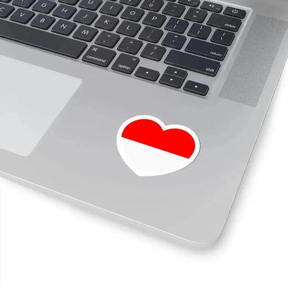 Heart Flag of Indonesia - STICKER Vinyl Kiss-Cut Decal - The Sticker Space