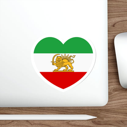 Heart Flag of Iran 1964-1980 - STICKER Vinyl Die-Cut Decal-The Sticker Space