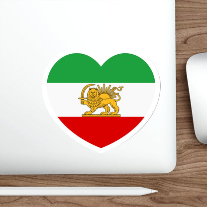 Heart Flag of Iran 1964-1980 - STICKER Vinyl Die-Cut Decal-The Sticker Space