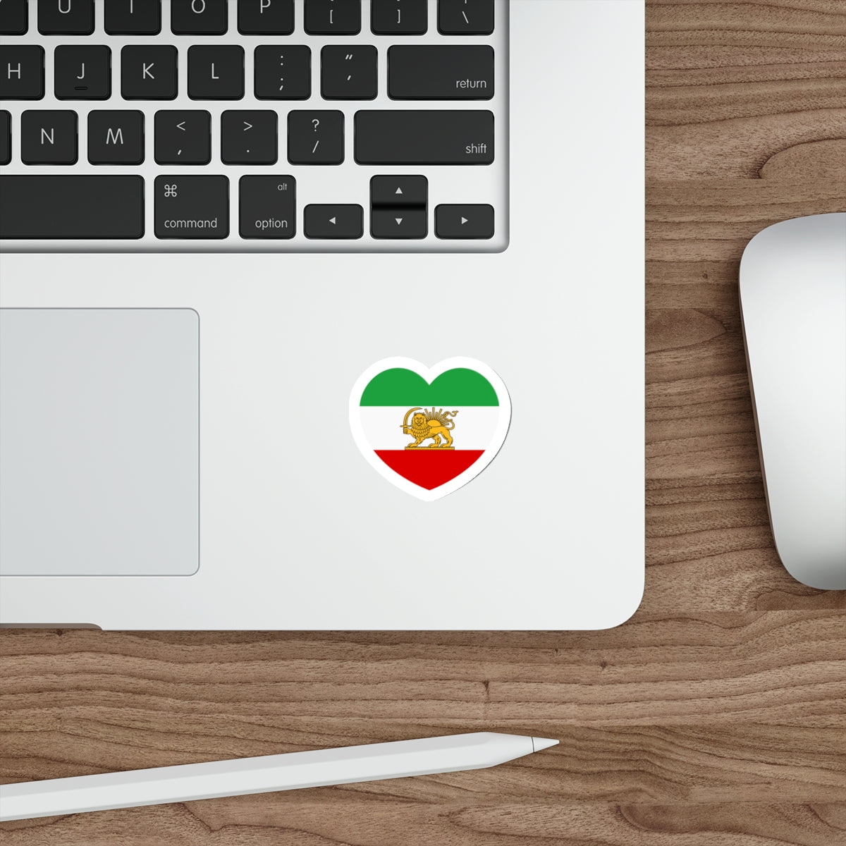 Heart Flag of Iran 1964-1980 - STICKER Vinyl Die-Cut Decal-The Sticker Space