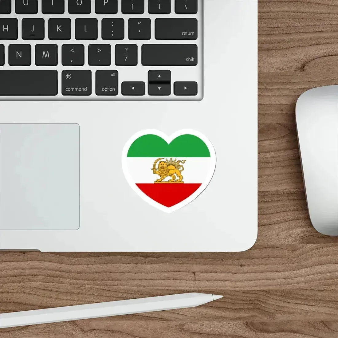 Heart Flag of Iran 1964-1980 - STICKER Vinyl Die-Cut Decal - The Sticker Space