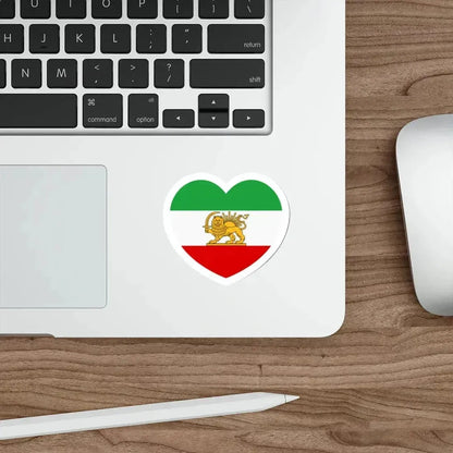 Heart Flag of Iran 1964-1980 - STICKER Vinyl Die-Cut Decal - The Sticker Space