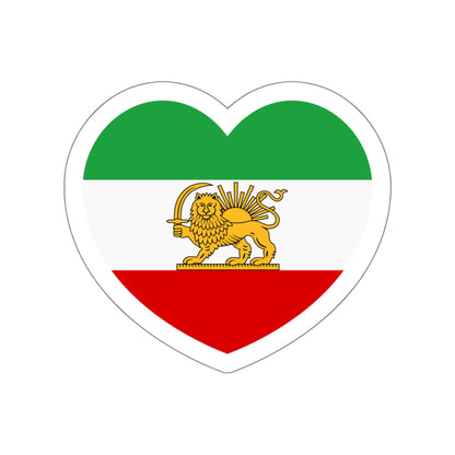 Heart Flag of Iran 1964-1980 - STICKER Vinyl Die-Cut Decal-White-The Sticker Space