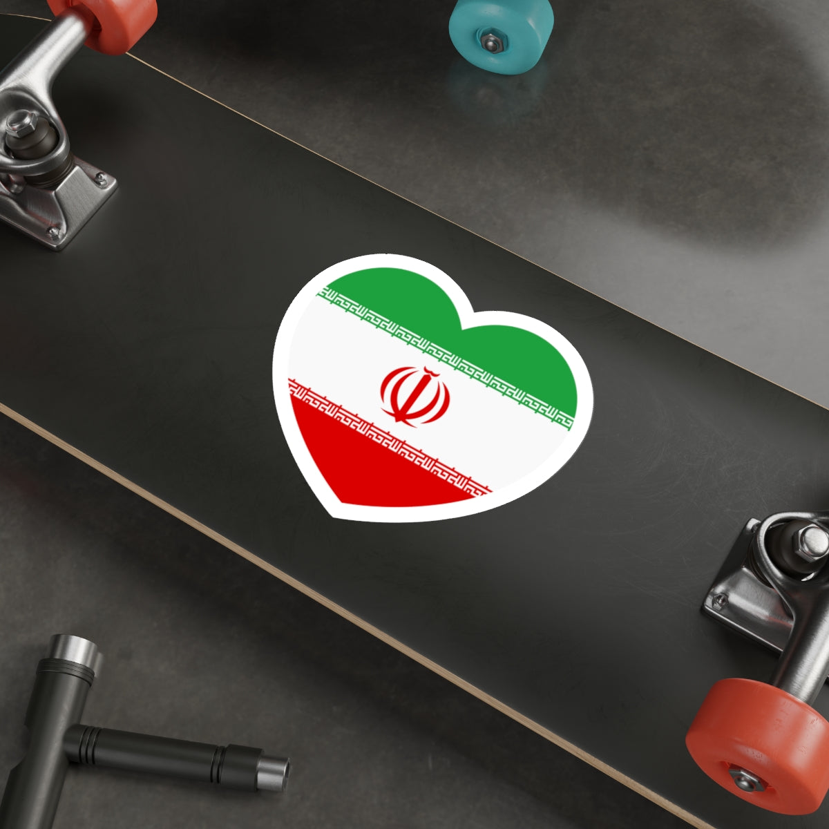 Heart Flag of Iran - STICKER Vinyl Die-Cut Decal-The Sticker Space